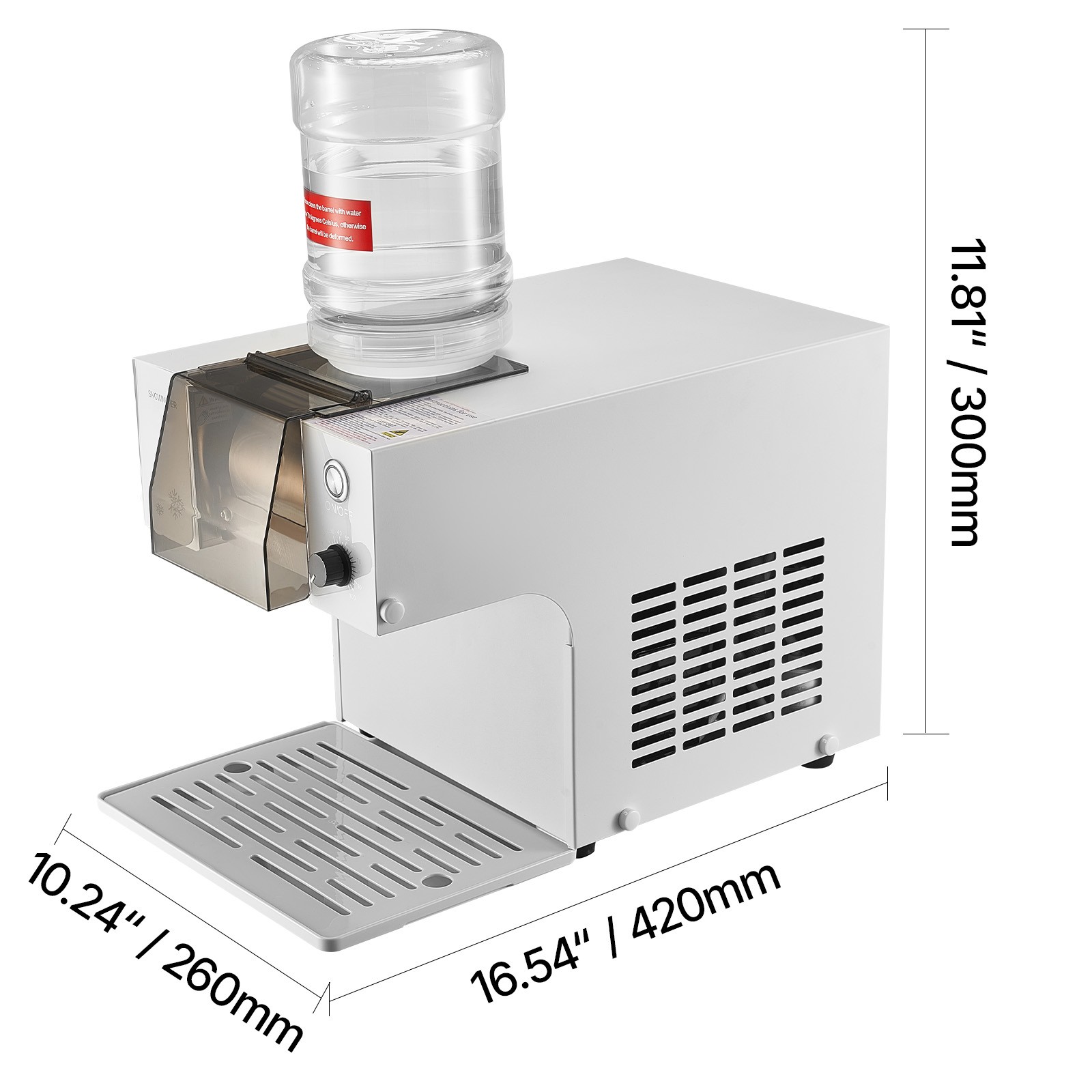 Uimoso Snowflake Ice Maker 132LBS/24H Ice Shaving Machine for Home Party Use