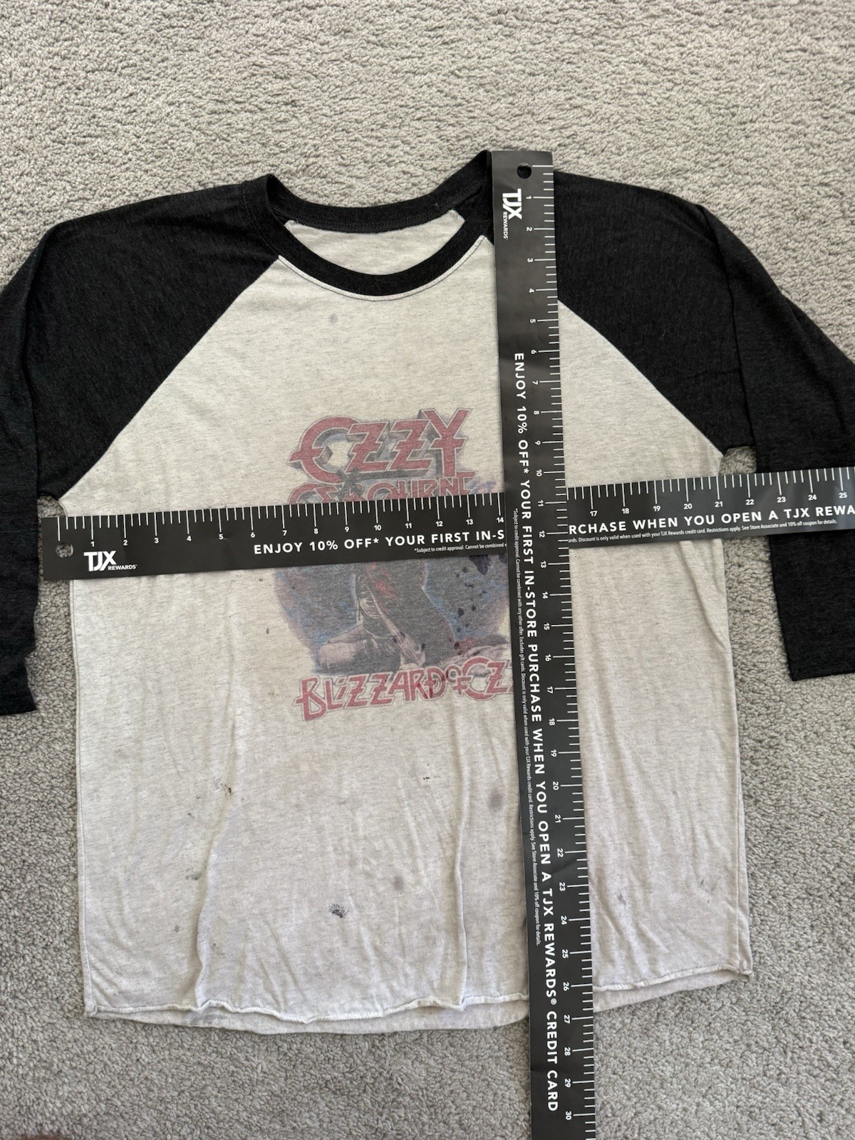 Vintage 1981 Ozzy Osbourne Blizzard of Ozz Upside Down Cross FLAWS Measures Med