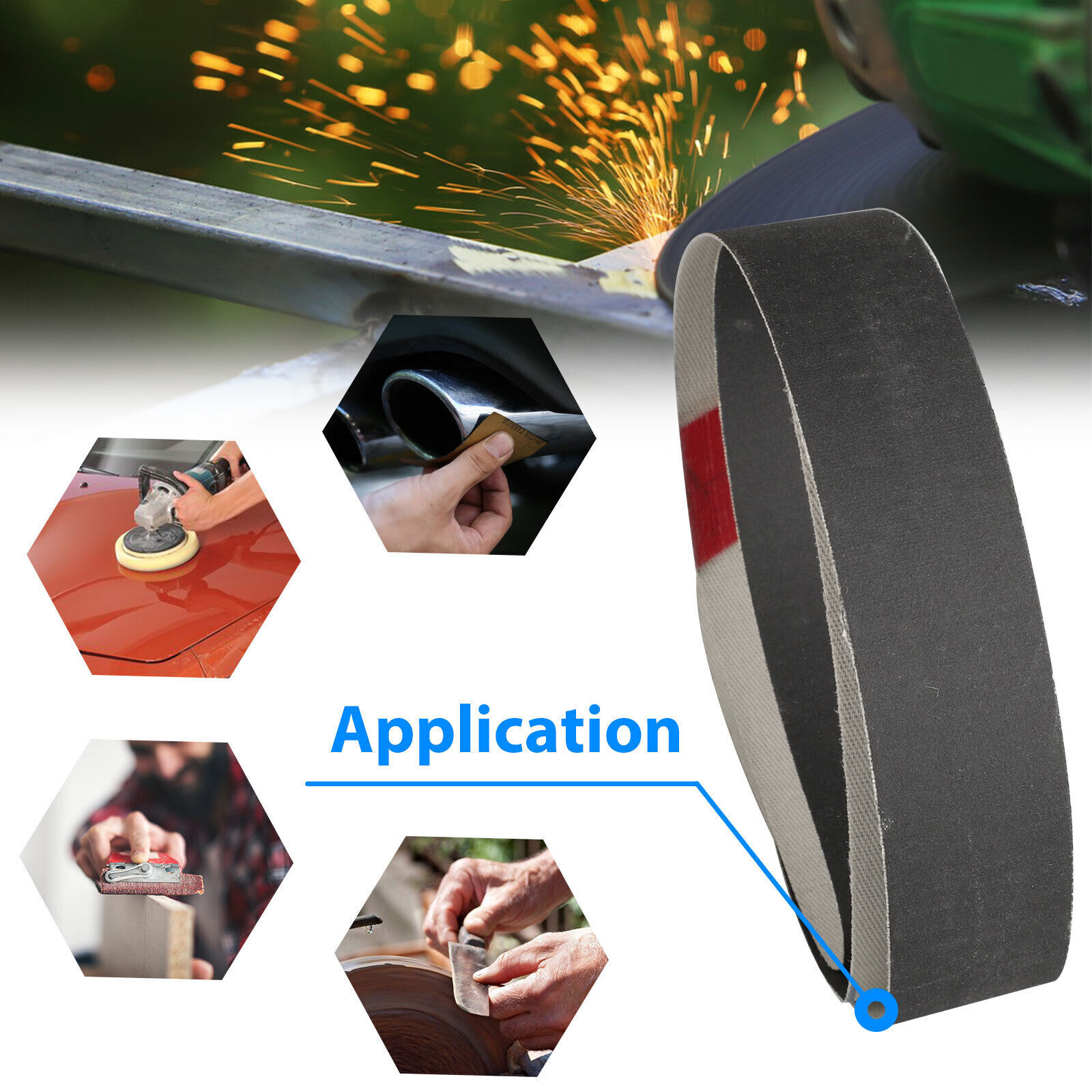 15Pcs 1"x30" 600 800 1000 Grit Sanding Belts Sander Grinding Polishing Sandpaper