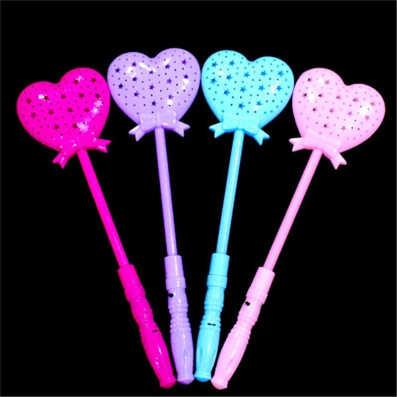 LED Heart Wands Flashing light up Magic stick Multi Color Flashing 12 pks