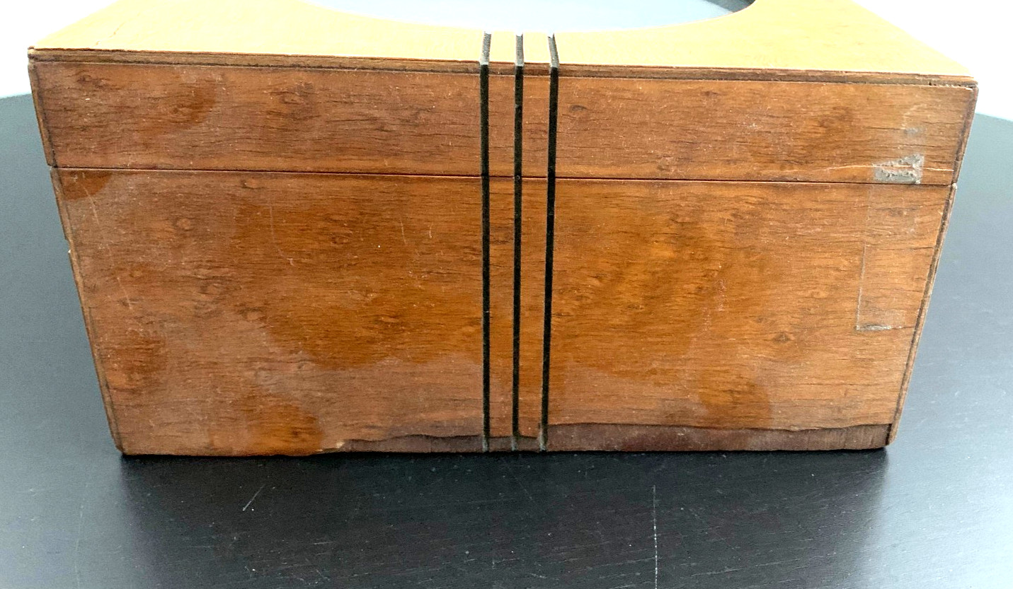 1930s Art Deco Barber Shop Cabinet Circle Glass Birdseye Maple Burton Chicago