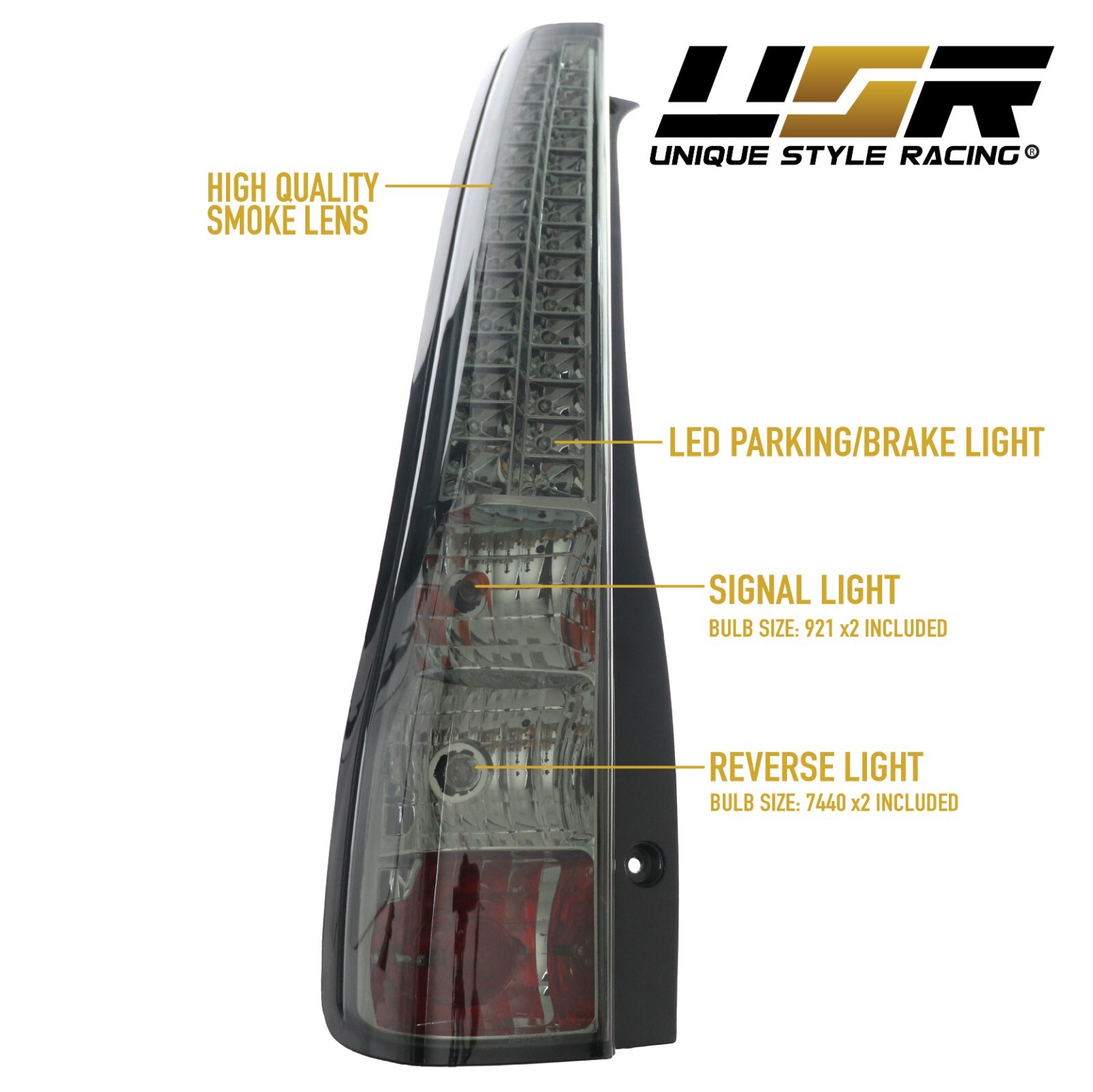 DEPO JDM Style Smoke LED Rear Brake Tail Light Pair For 2002-2006 Honda CRV CR-V