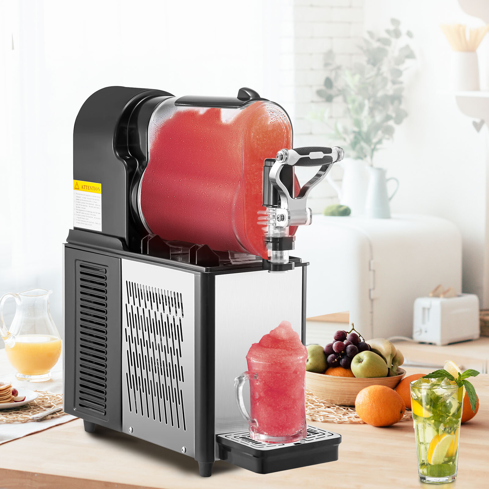 Commercial Slushy Machine 3Lx1 Slush Machine Frozen Drink Beverage Maker Cooler