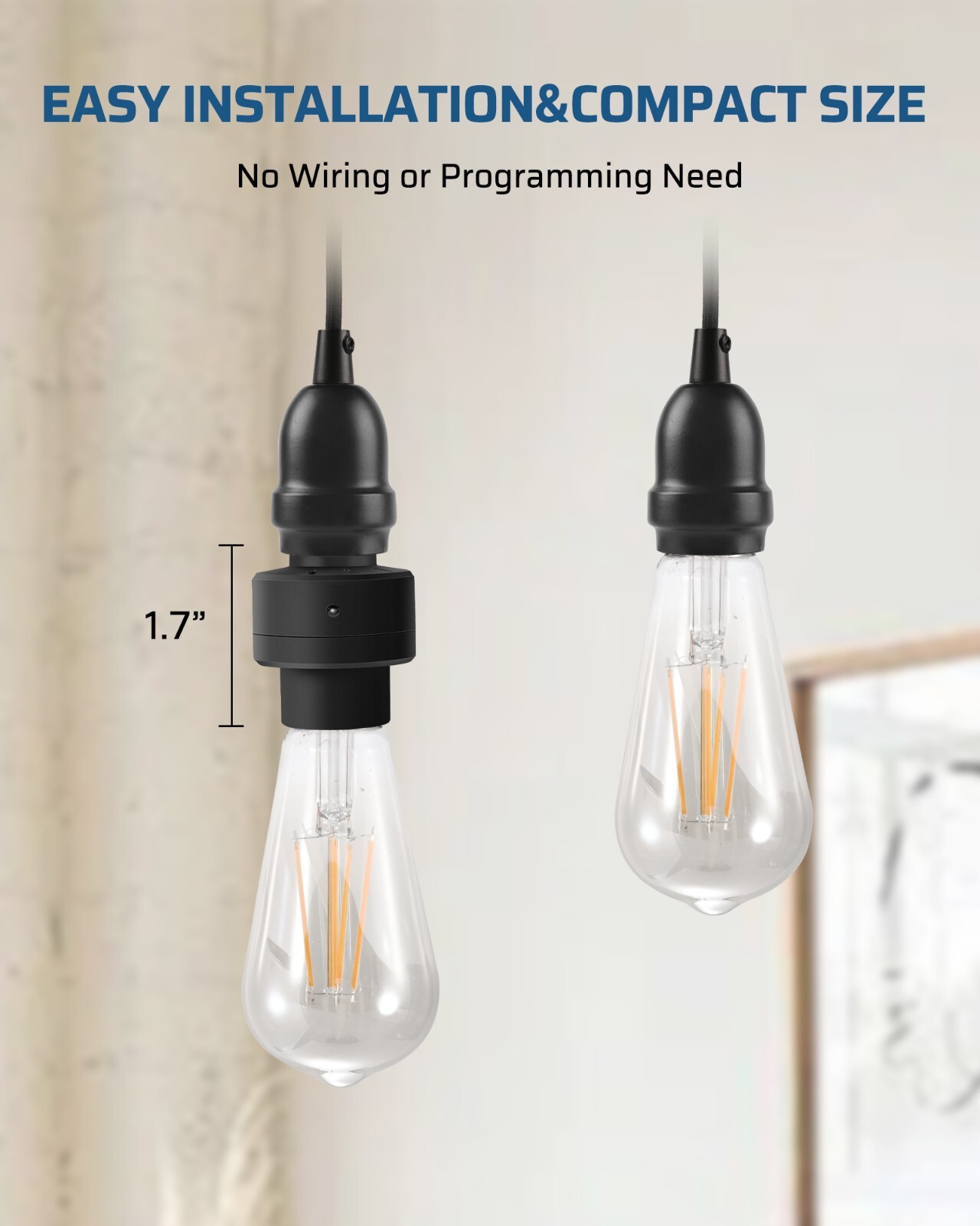 DEWENWILS 2 Pack Dusk to Dawn Light Sensor Socket with Timer Indoor/Outdoor E26