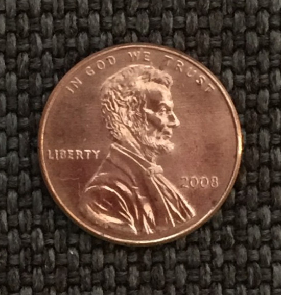 2008 P Lincoln penny, very nice, actual coin in picture, free shipping.