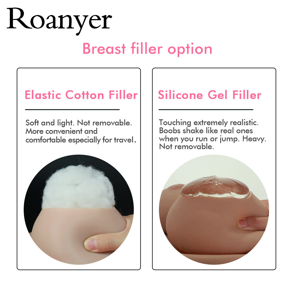 Roanyer Drag Queen Silicone D Cup Fake Boobs Breast Form Crossdresser Costume