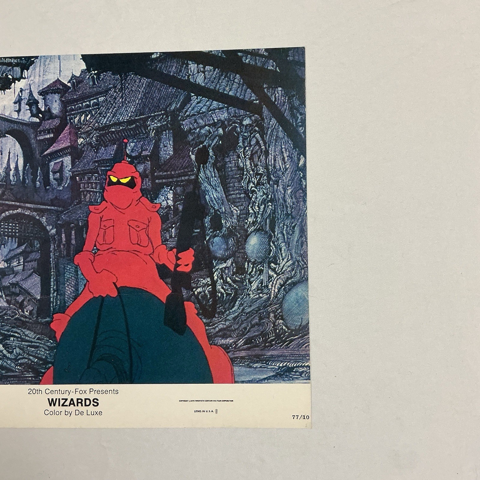 1977 Wizards Original 11x14” Lobby Card Ralph Bakshi Jesse Welles
