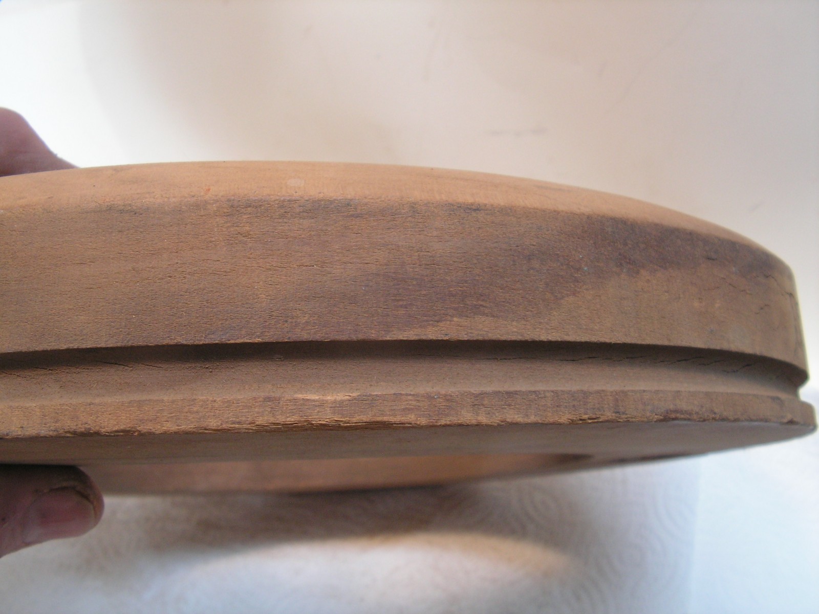 Antique Wooden Block Hat Brim Mold Millinery Form 32 6 3/4 2 5/8? 11" 12 5/8"