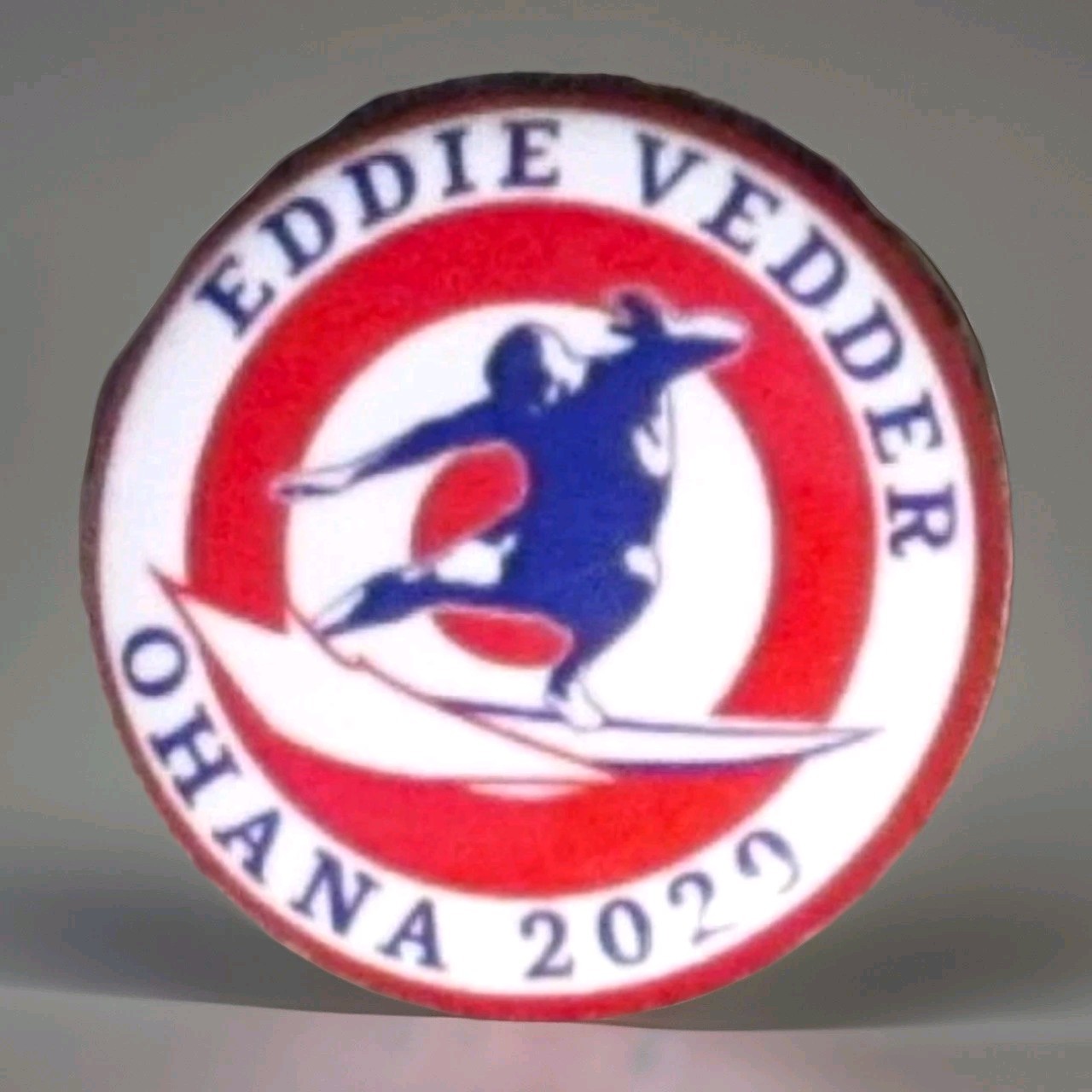Eddie Vedder Pin Button Ohana Festival Earthlings 2020 Dana Point CA Surfer