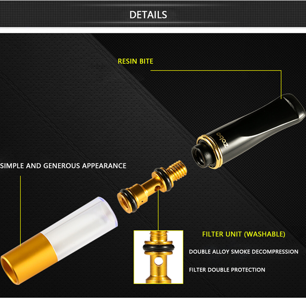 1pack Reusable Mouthpiece Tobacco Filter For Cigarette Holder Filtration