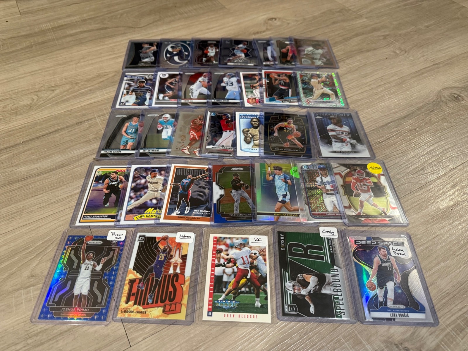True 1/1 Huge 2 Row Sports Collection Auto HOF Prizm Patch Refractor RC LOT