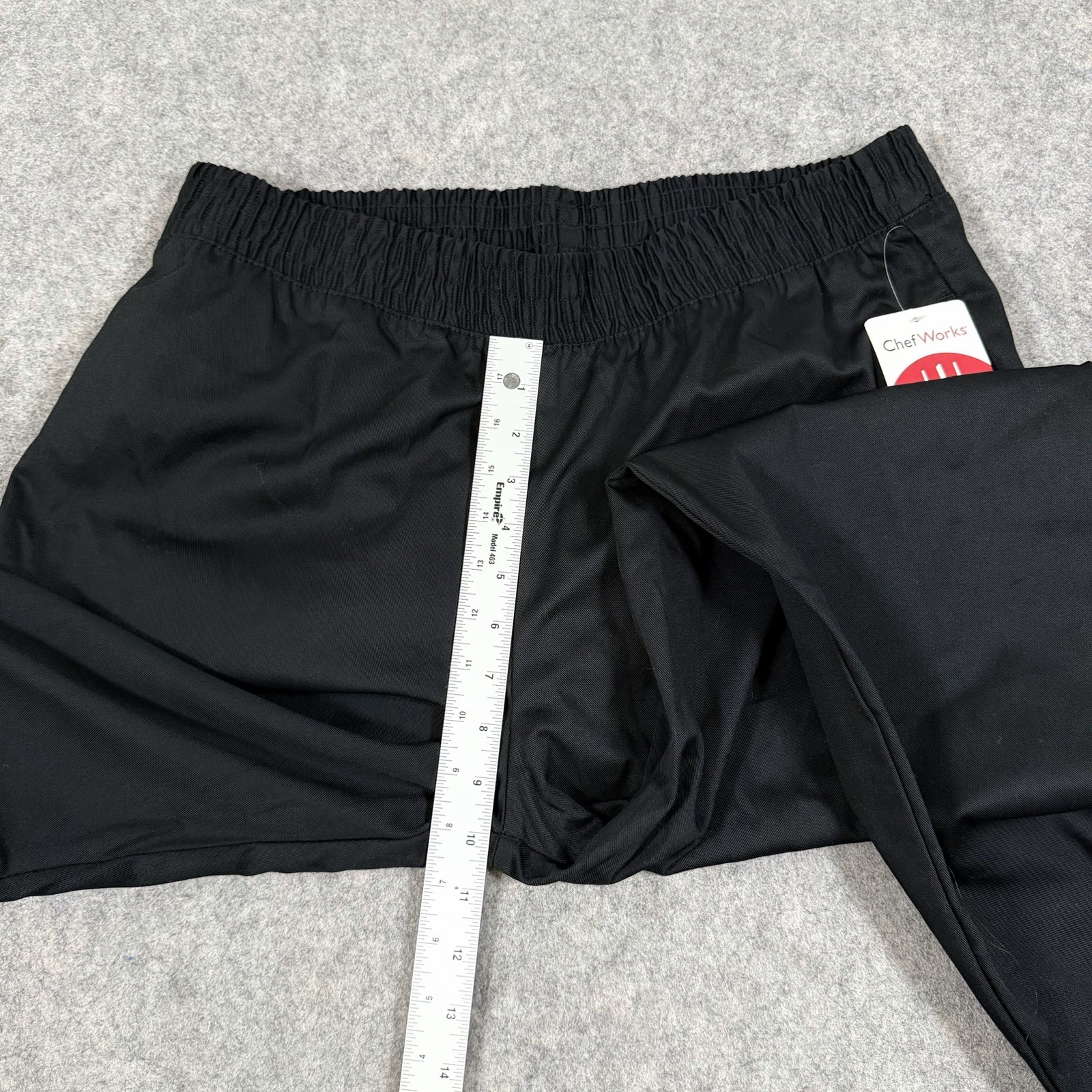 Chef Works Lightweight Slim Pants Men's Size Large (Actual Fits 35x32) Black NWT