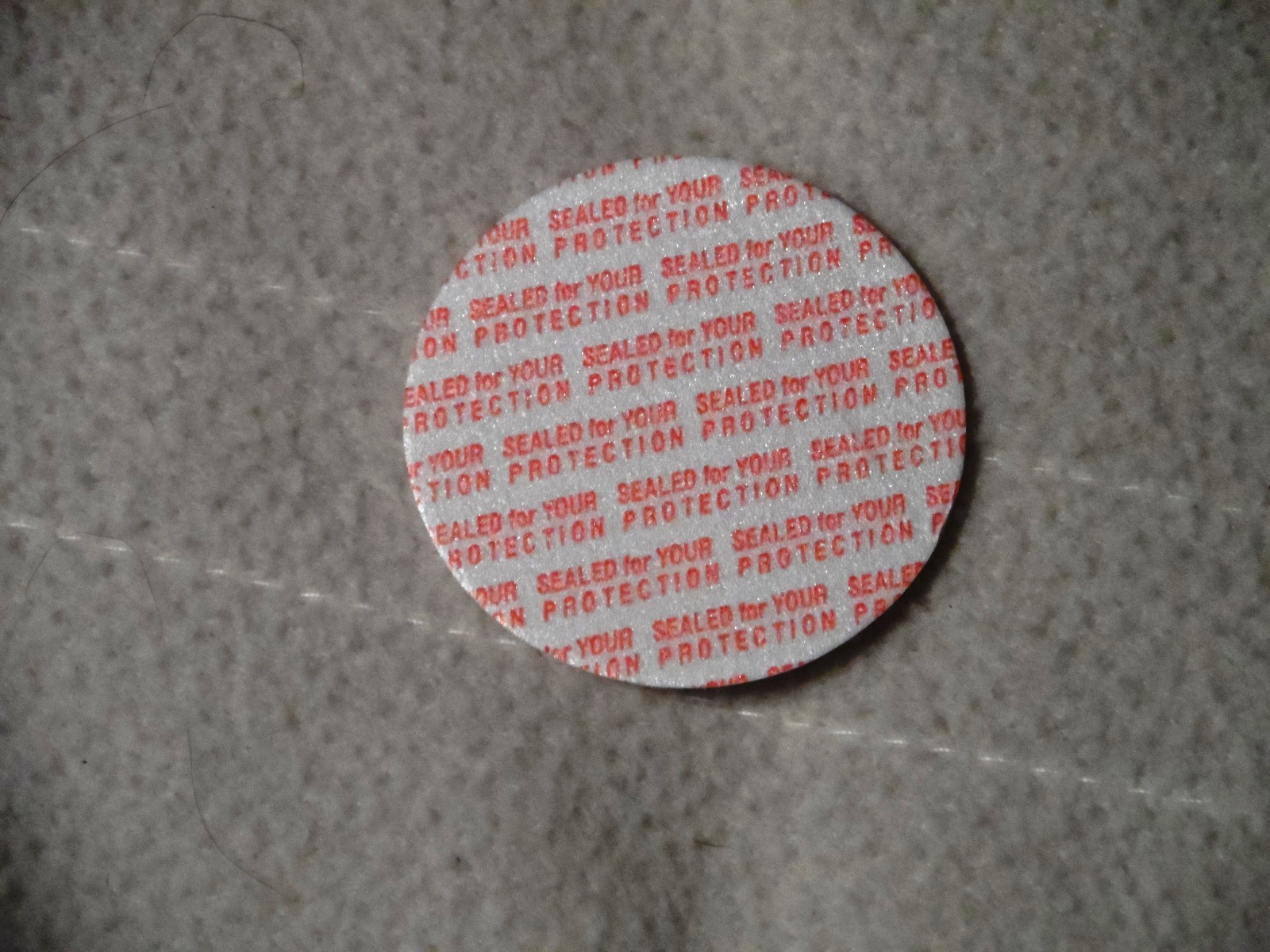 Tamper Foam Seals Cap Liners 43mm Self Sealing for Bottles-Brand New 100 Pack