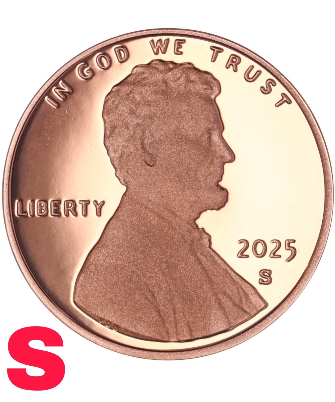 2025-S Lincoln Shield 1 One Cent , Proof San Francisco Penny . Last Year
