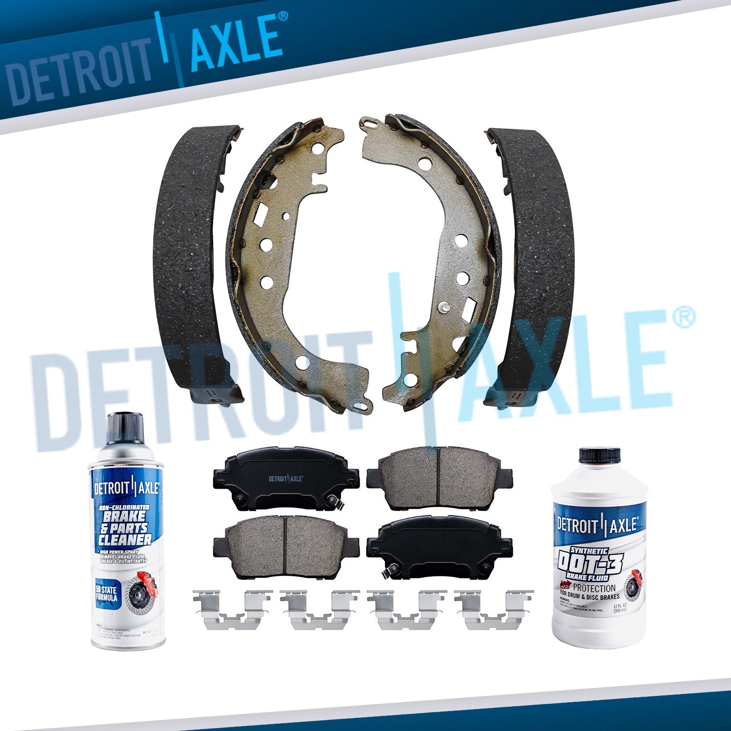 Front Brake Pads and Rear Shoes for Toyota Prius Celica Scion xA xB