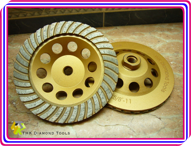 5 inch 125mm 5/8" arbor THK DIAMOND TURBO sintered segment Grinding Cup Wheel