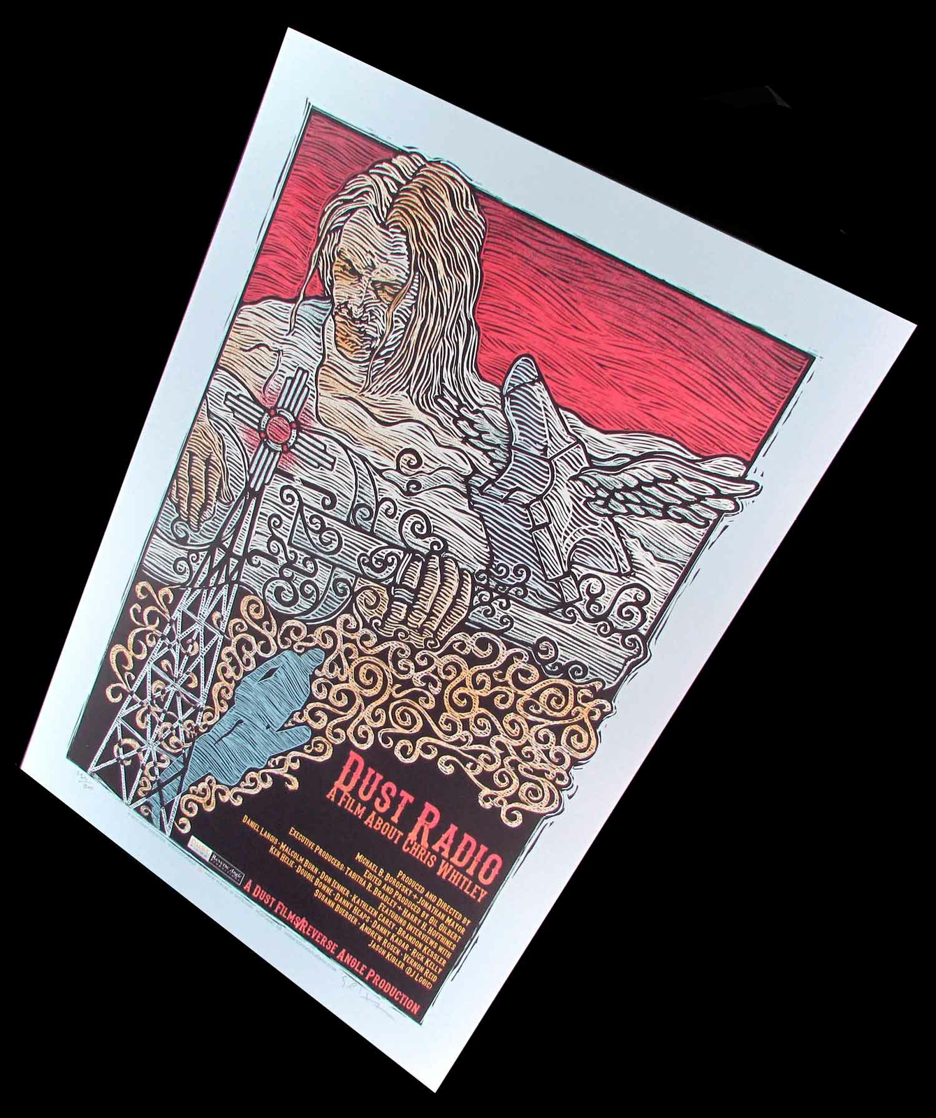 Dust Radio Poster A Film About Chris Whitley Signed Silkscreen Gary Houston