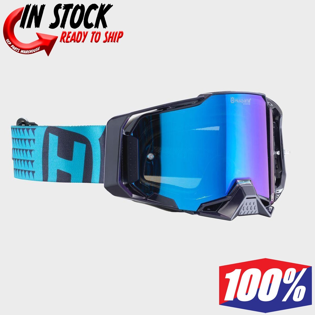 HUSQVARNA 100% ARMEGA GOGGLES OFFROAD MOTOCROSS MX GENUINE OEM NEW