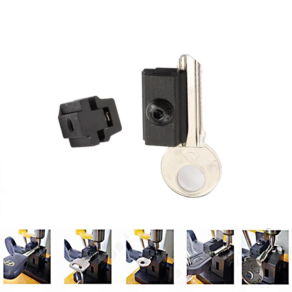 1Set Key Clamp Vertical Fixture Auxiliary Tooth Opening Locksmith Double-side US