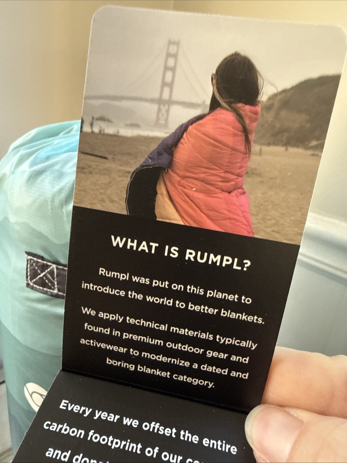 The Original Rumpl Puffy Blanket - 1 Person - green and black Cascade Fade