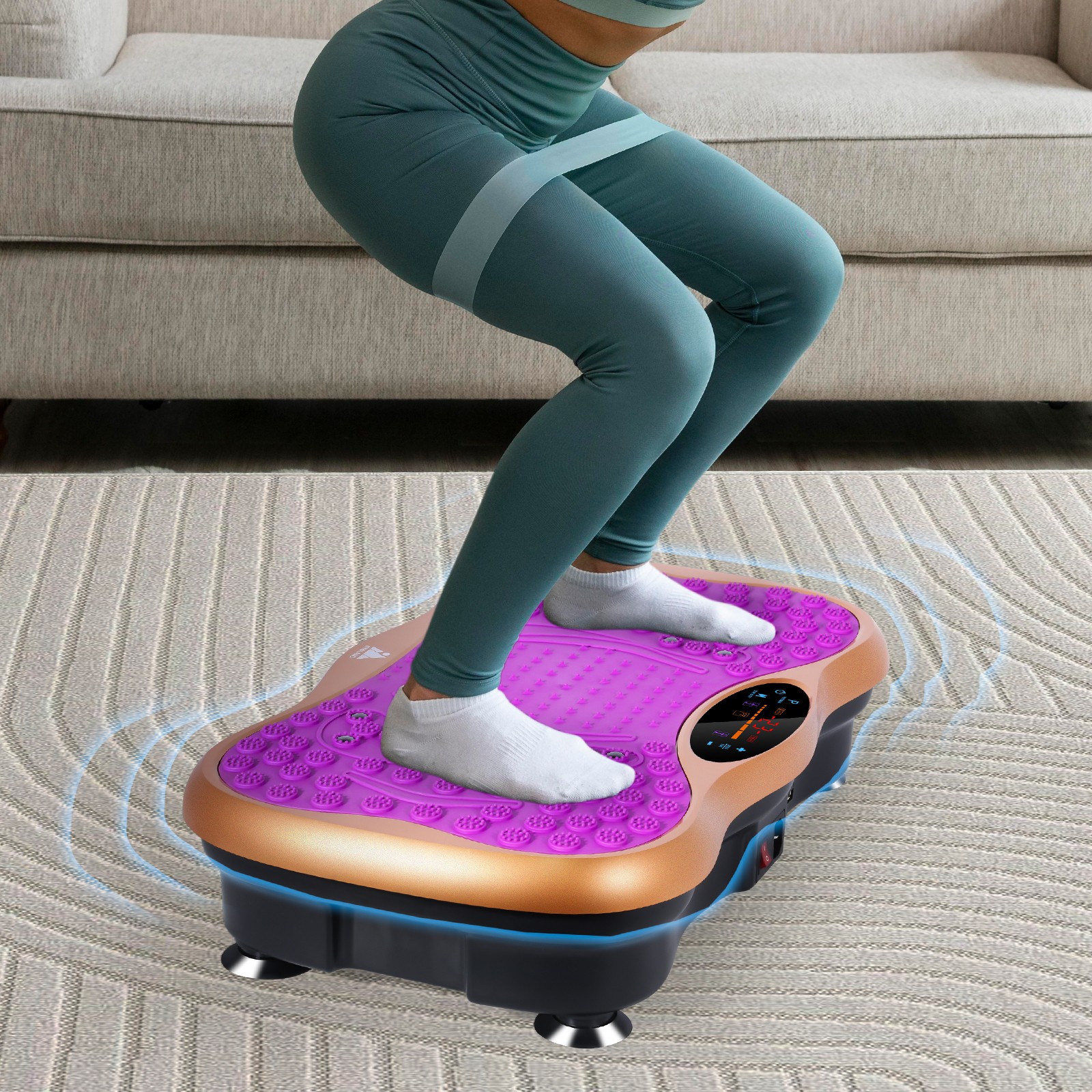 Vibration Plate Exercise Machine Whole Body Vibrating Platform Bluetooth Remote