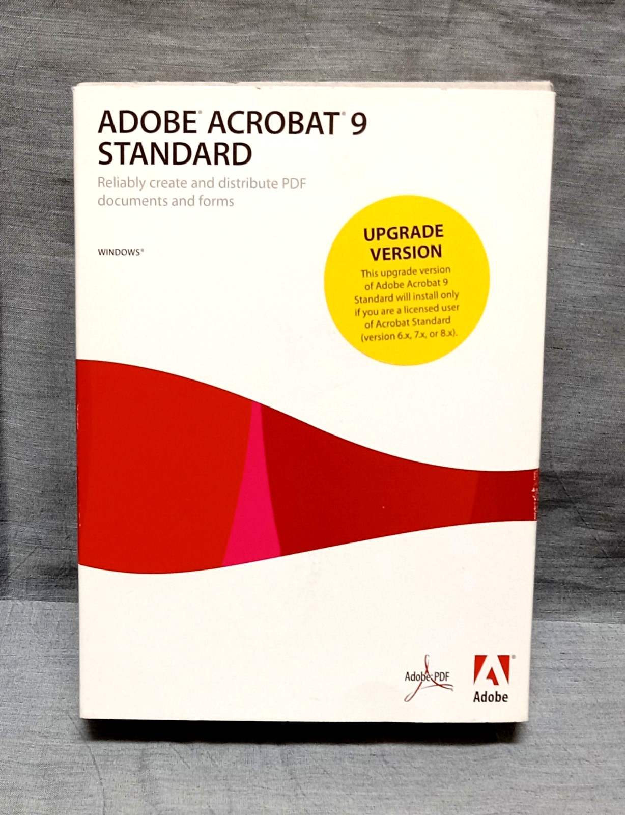 Adobe Acrobat  9 Standard for Windows in Original Box Upgrade Version w/ Ser  No