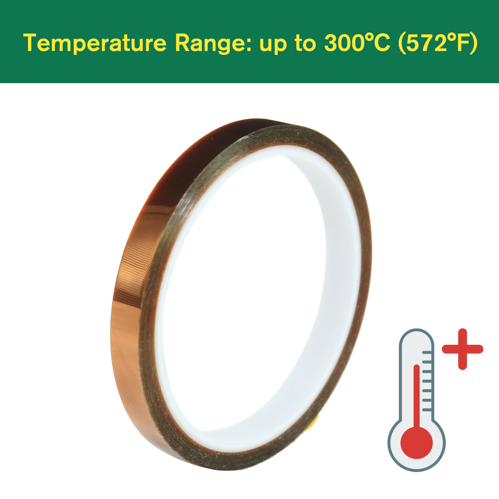 A-SUB 4 Rolls 10mm 108ft Kapton Polyimide High Temperature Heat Resistant Tapes