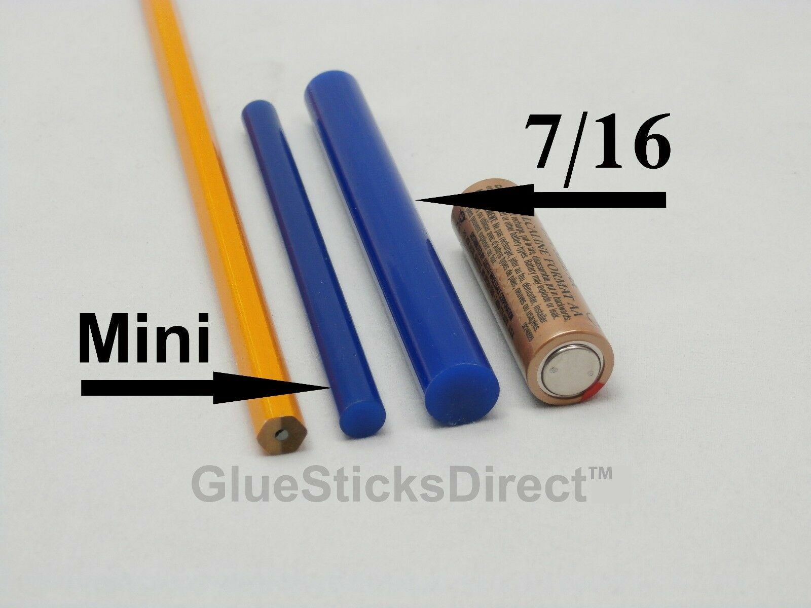 GlueSticksDirect Economy® Hot Melt Glue Sticks 7/16" X 10" 125 Sticks 7 lbs Bulk
