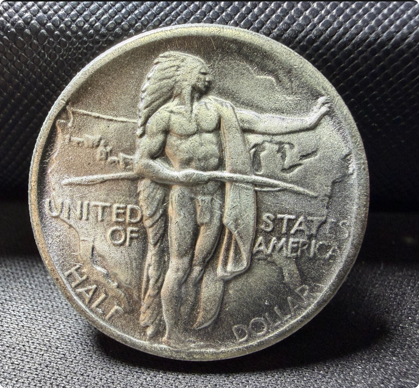 1938 S Oregon Trail Commemorative Silver Half Uncirculated Dollar 50C