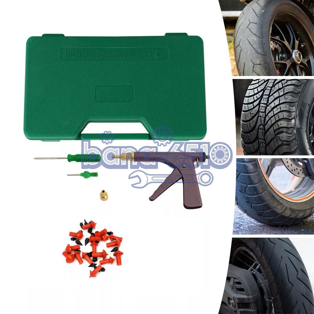 Tire Plugger Tubeless Tire Wheel Repair Gun Kit Mushroom Plug Probe Nozzle! Best