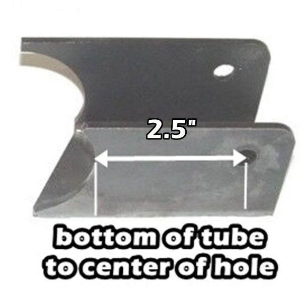 Lower GM Metric Trailing Arm Mounts - 2.5" drop (2 1/2") single hole pair