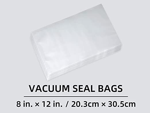 200 Vacuum Sealer Bags 8X12" Quart Food Vac Storage for Food Saver, Seal a Meal