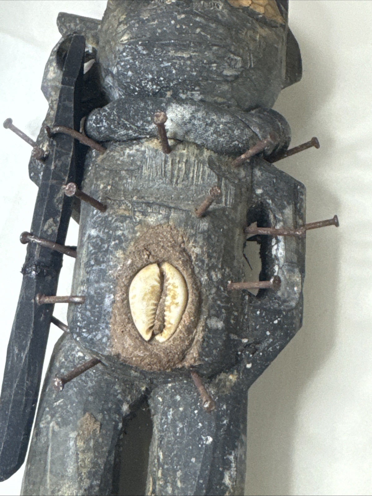 Antique African Bakongo Nkisi Nkondi Statue Nail Fetish Congo Africa FRAMED