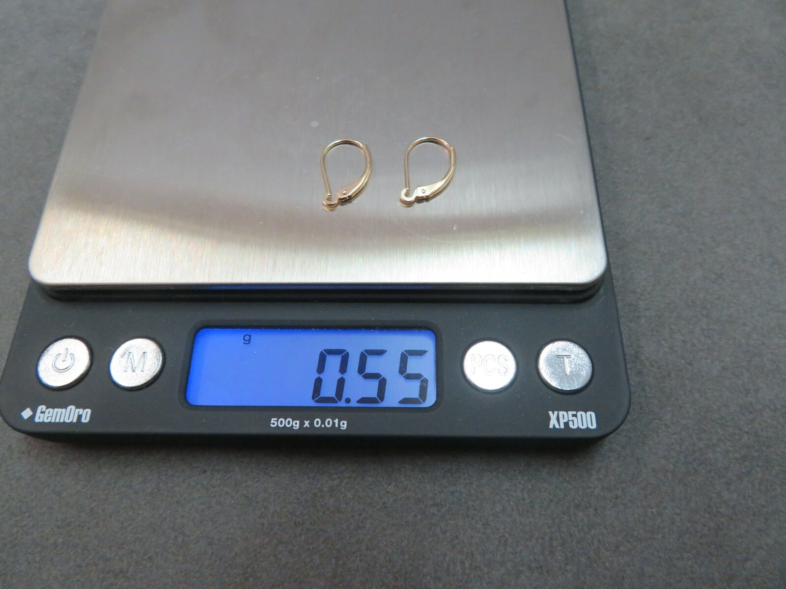 One Pair 14K Solid Y. Gold Interchangeable Lever Back Earwires Earrings