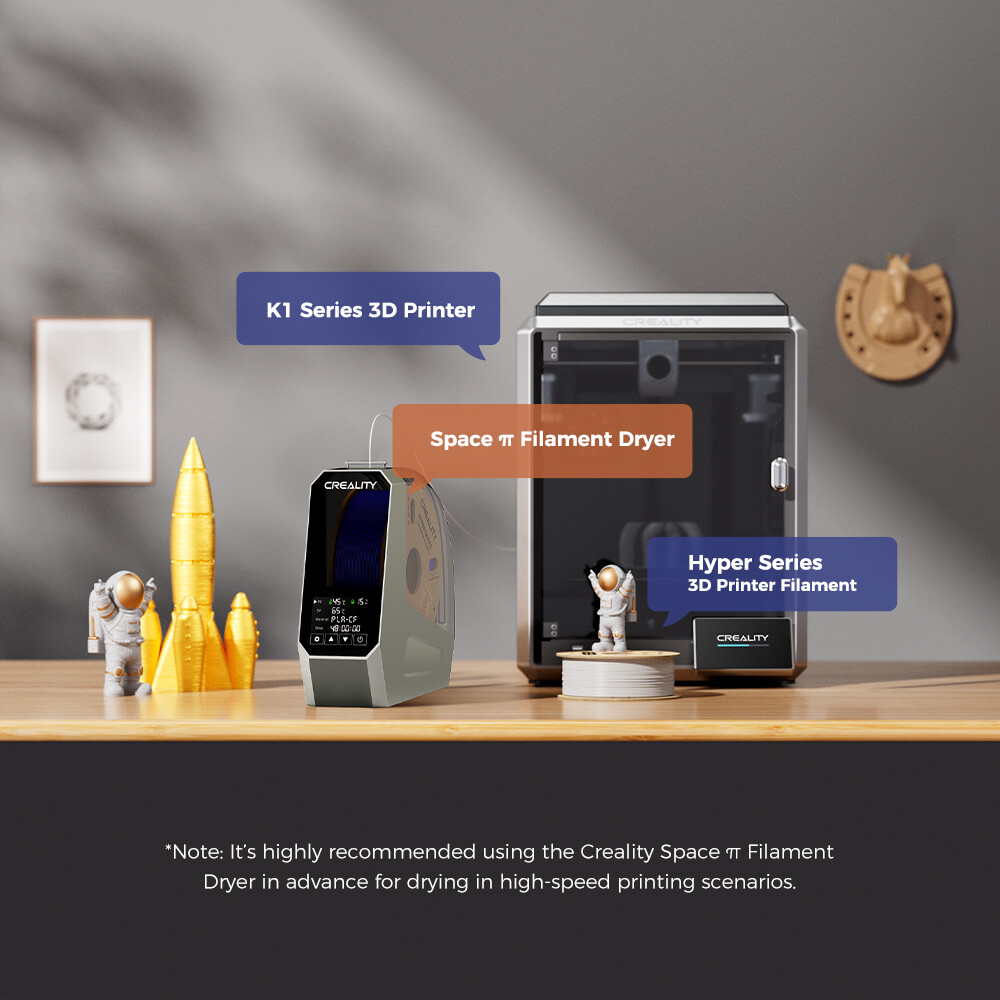 Creality Space π Dryer Quick dry adjustable temp Dec 11 launch stylish design