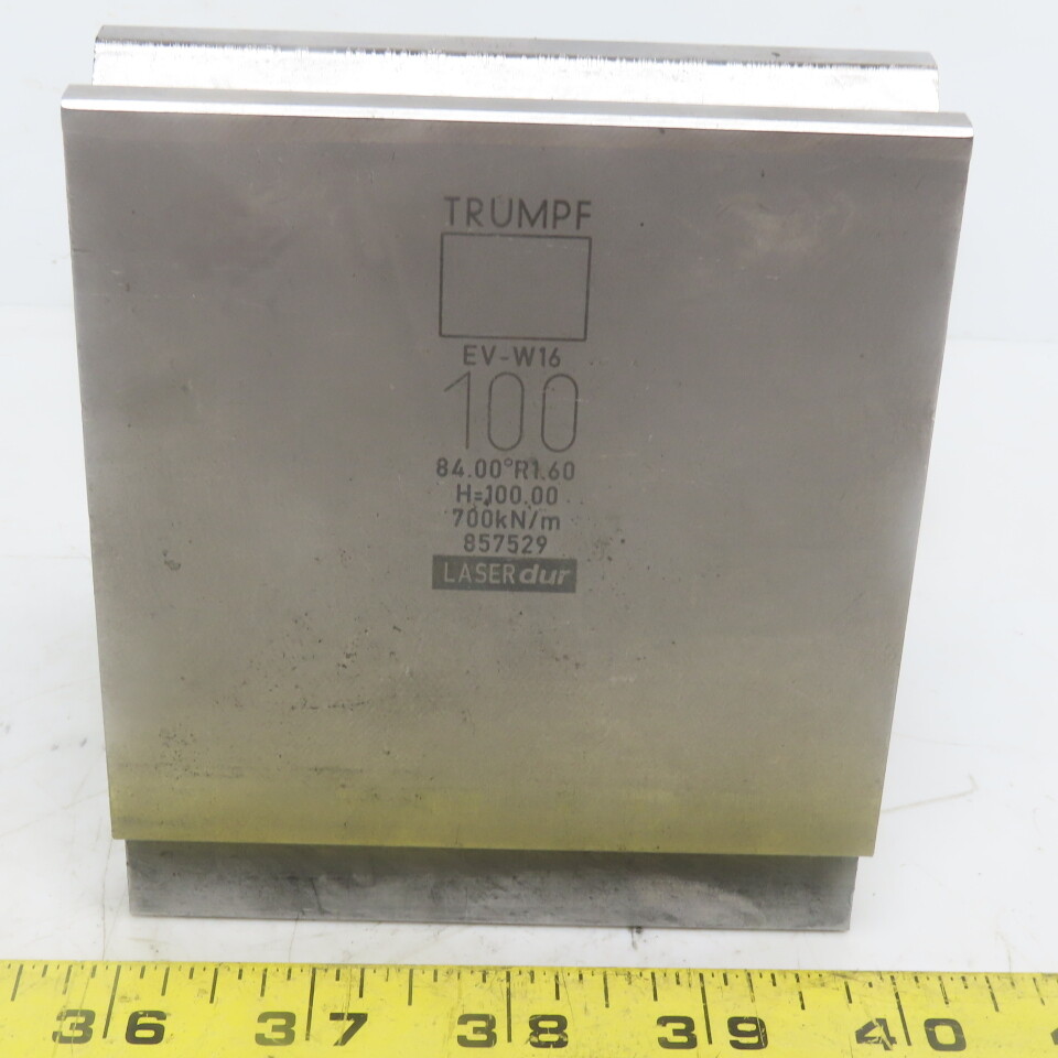 Trumpf 857529 EVW16 Brake Press Die 84° 100mm Wide R1.60 H=100mm Laser dur