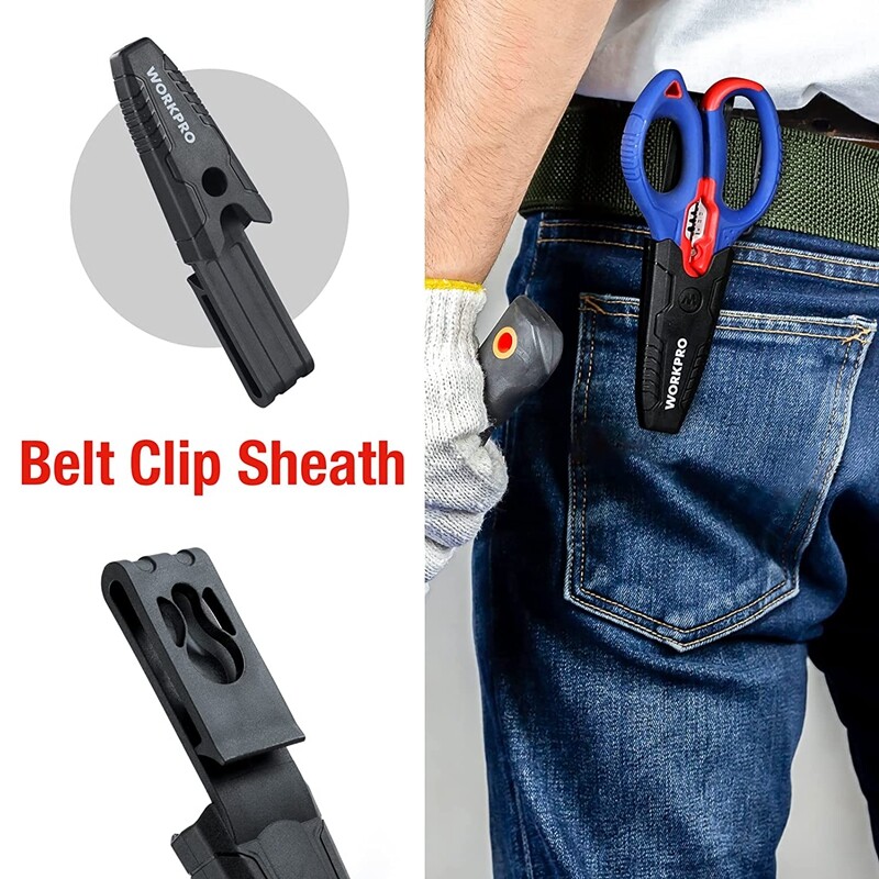 WORKPRO 6.4-INCH Stainless Electricians Scissors Professional Electrician Shears