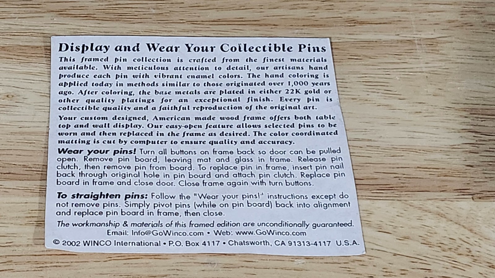 rare Winco framed collection of NASA "Excellance in Space" insignia pins