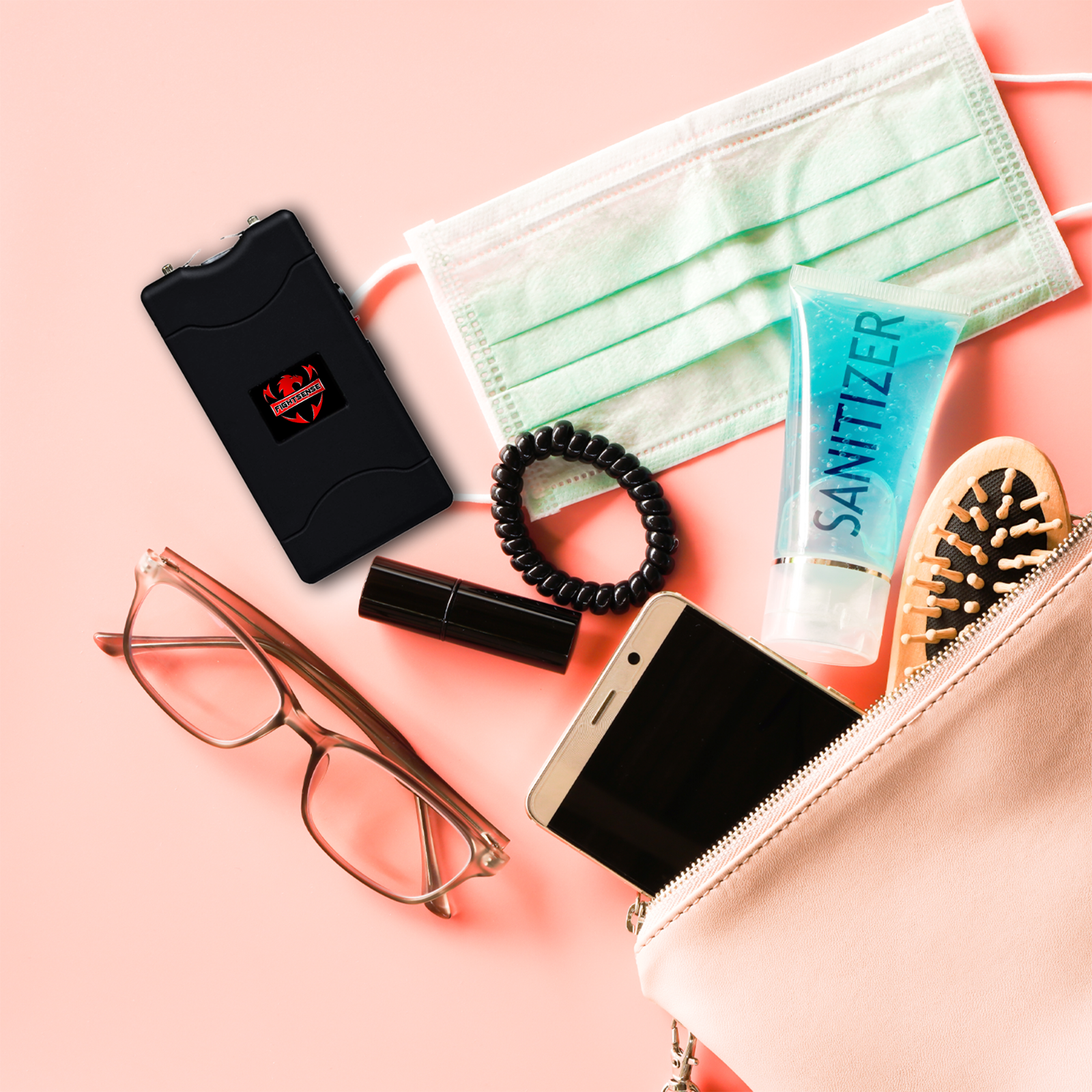 Self Defense Stun Gun with LED Flashlight & 10MV Max Power Rechargeable battery