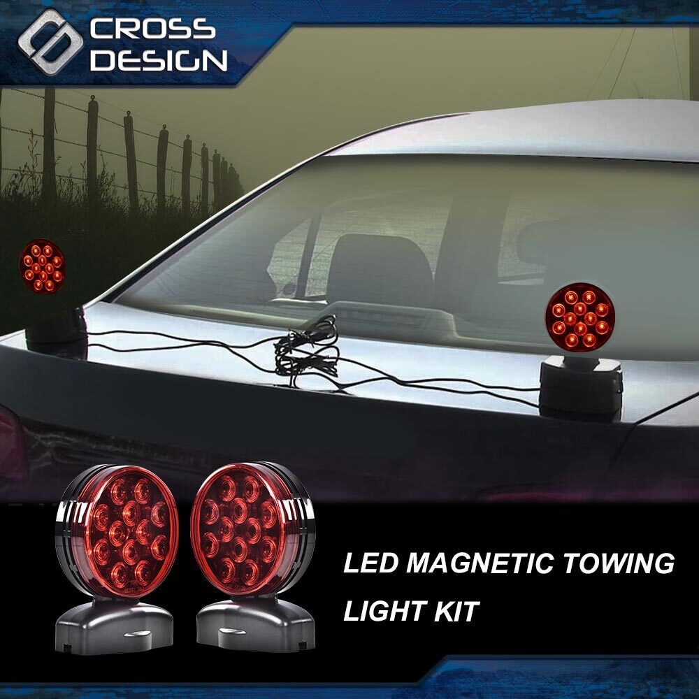 Fit For Magnetic Towing Light 12V Tow Trailer Lights LED Brake Tail Signal Lamp