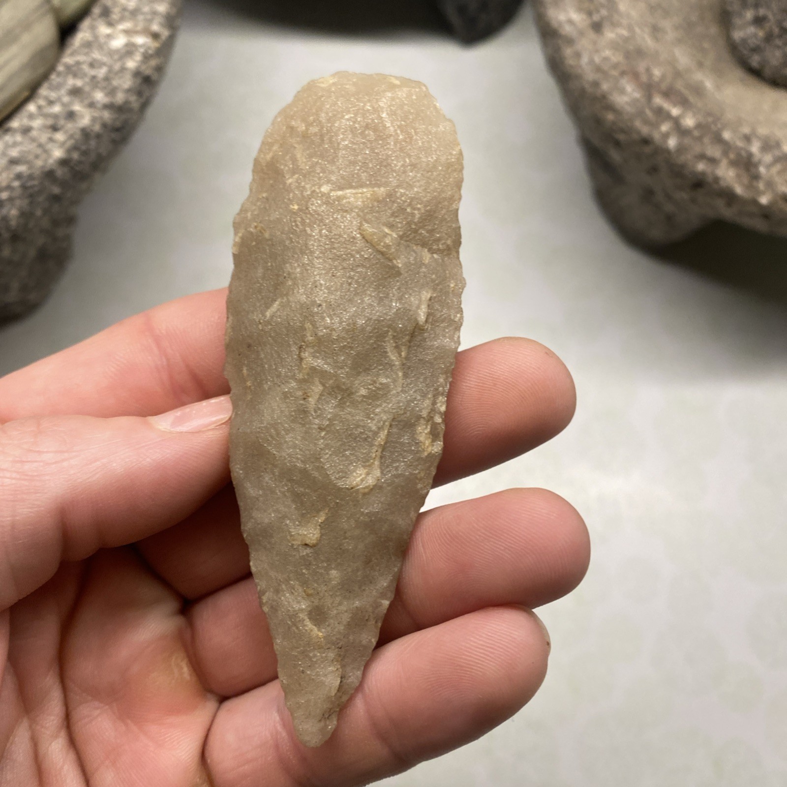 MLC s8234 Hixton 3 3/4” Archaic Knife Blade Arrowhead Wisconsin Stone Artifact