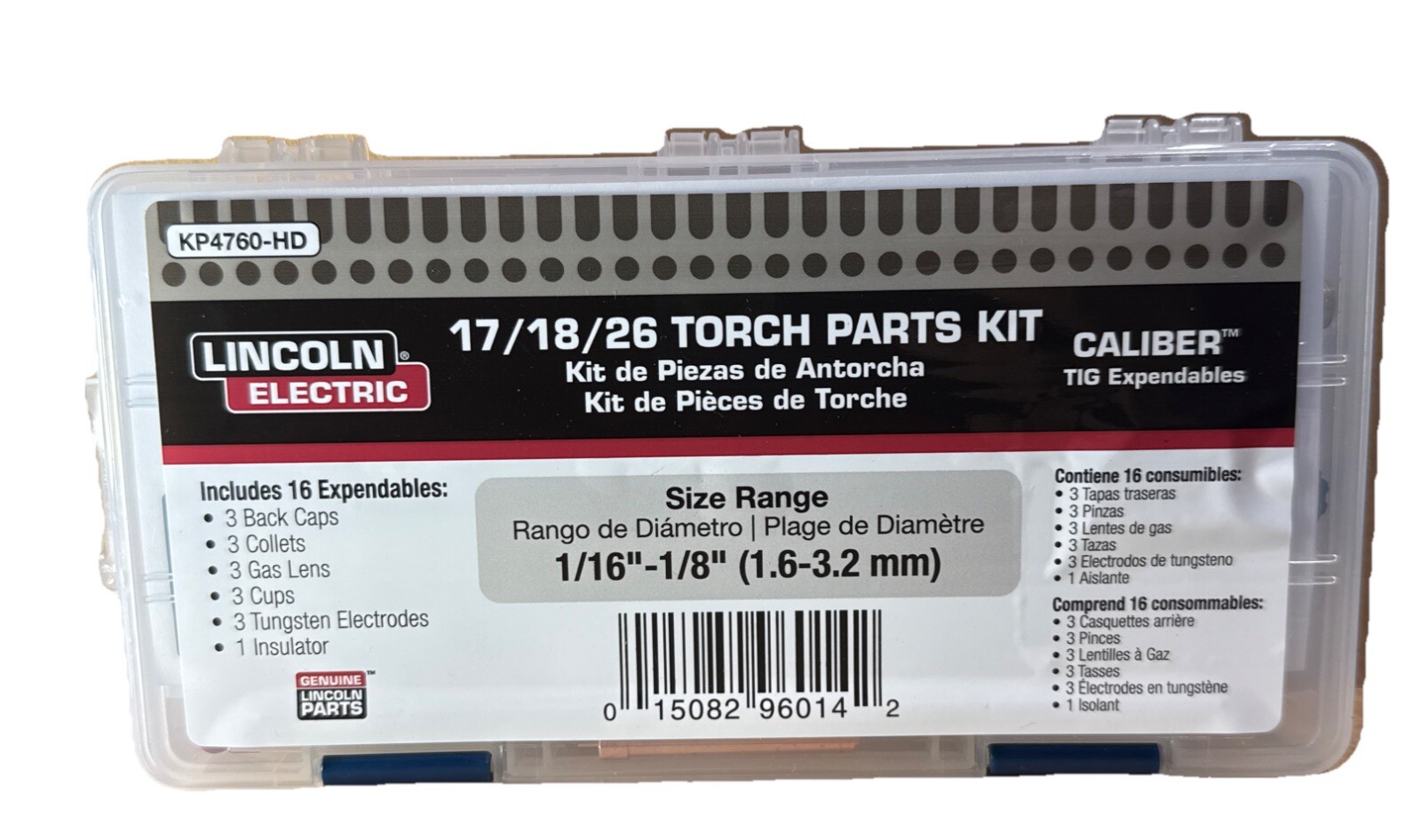 Lincoln Electric KP4760-HD 17/18/26 HEAVY DUTY TORCH PARTS KIT