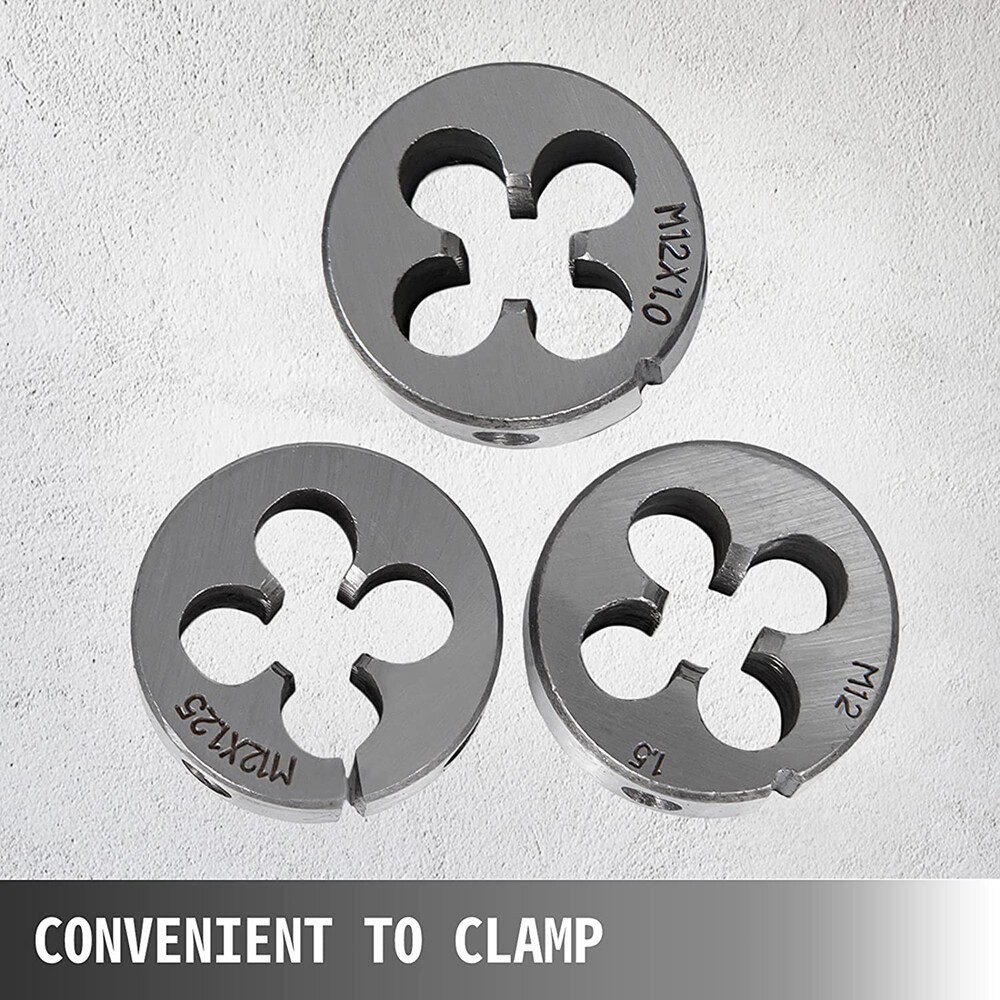 110PCS Metric Large Tap & Die Set Rethreading Thread Hole Threader Renew Threads