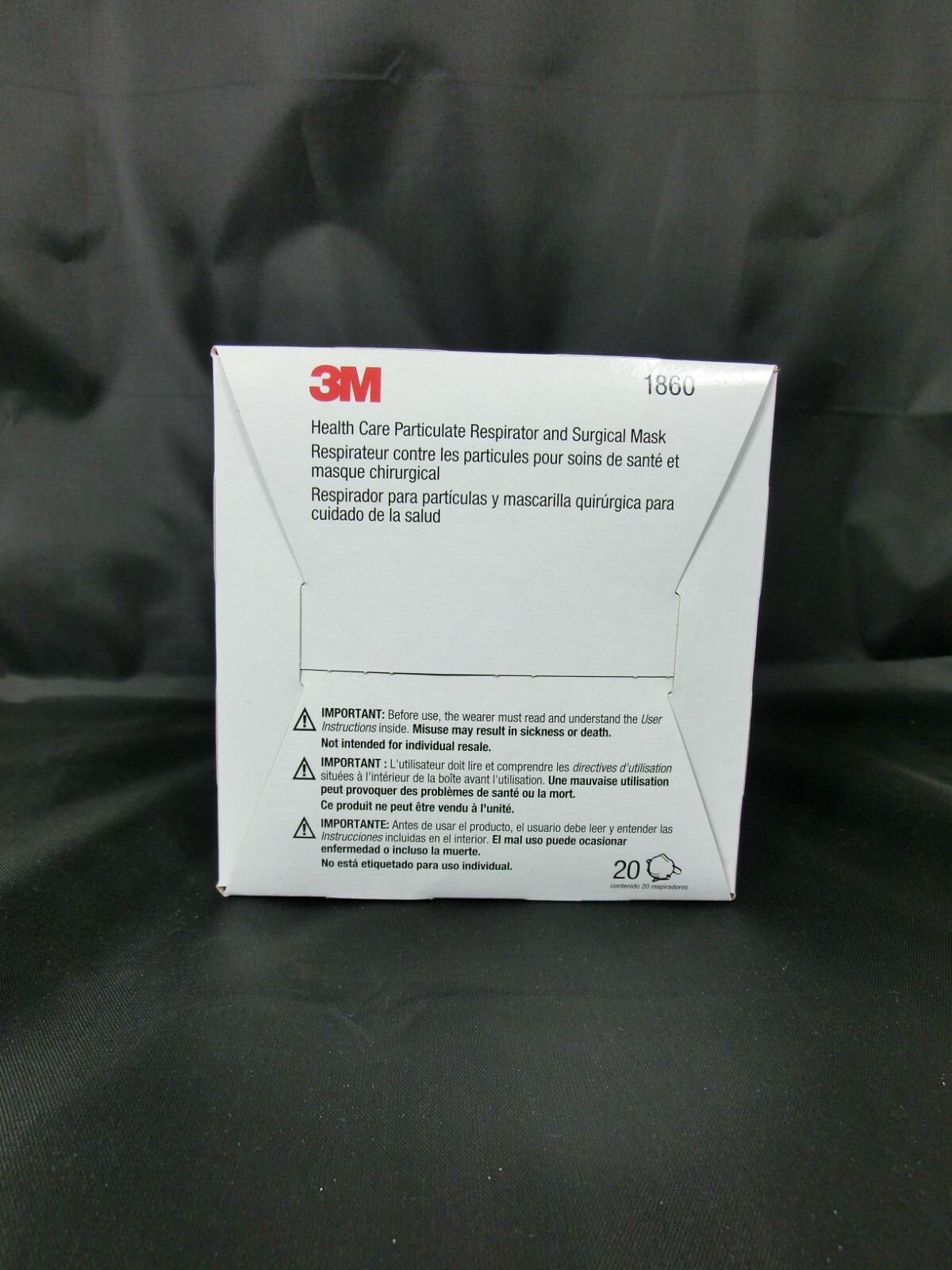 3M™ 1860 N95 Adult Face Mask Particulate Respirator - QTY 120