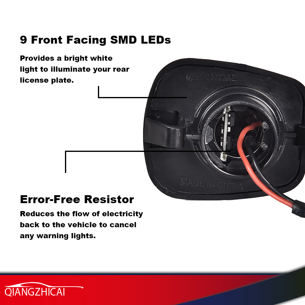 Fit For 1997-2011 Dodge Dakota Pickup Full LED White License Plate Light Lamp 2X