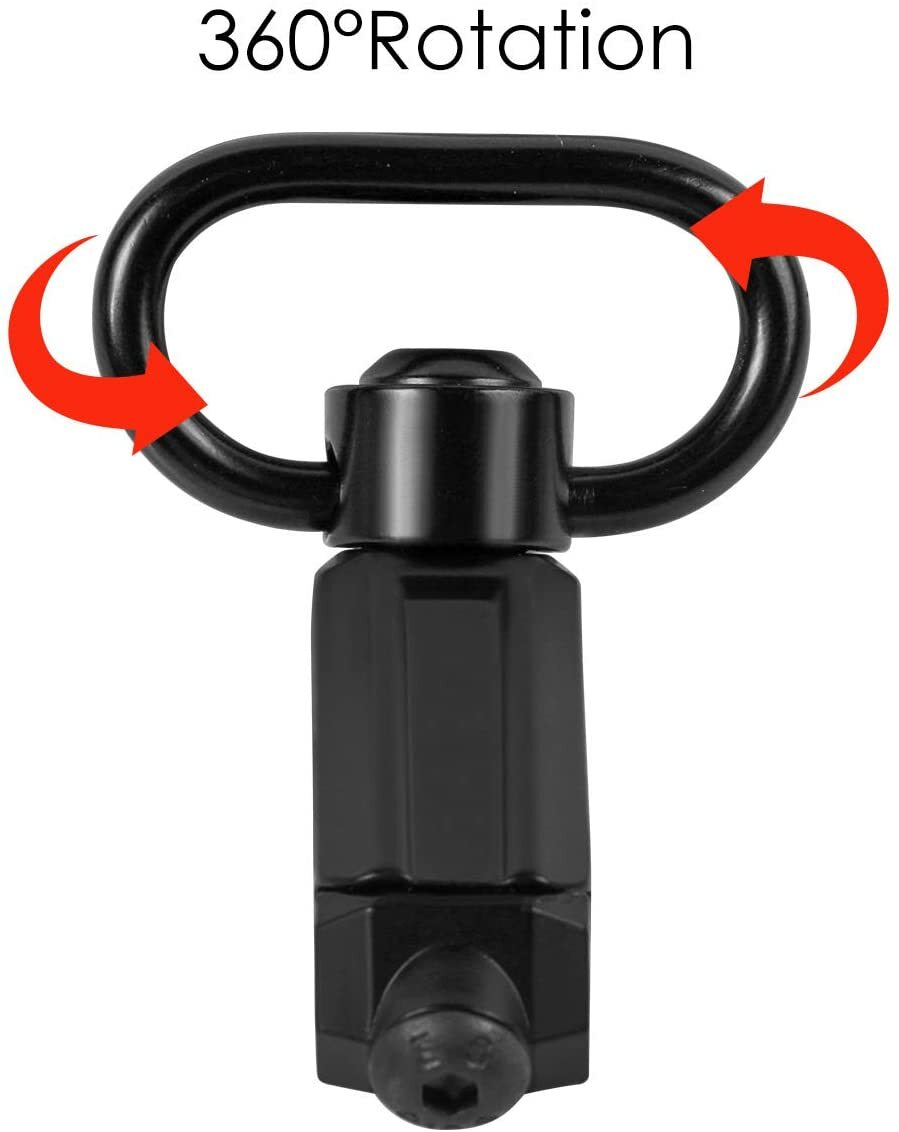 Tactical QD Sling Swivel Attachments 45 Degree Low Profile Picatinny Rail Mount
