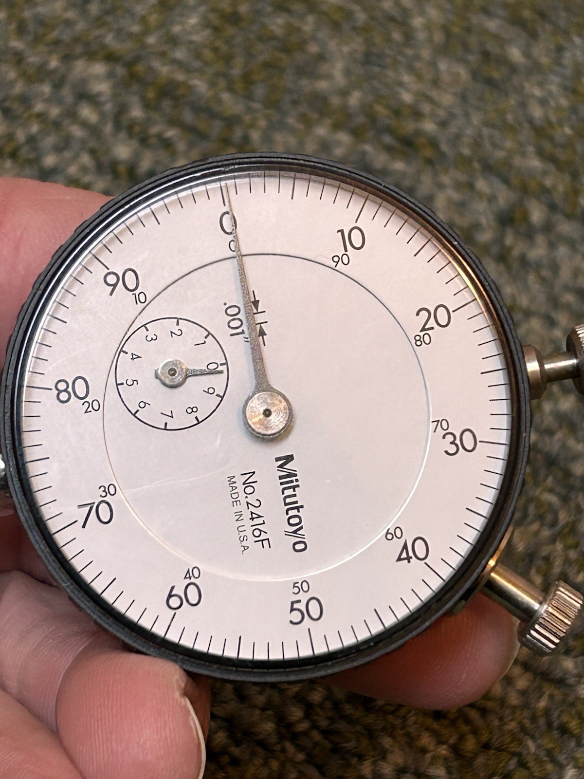MITUTOYO No.2416F Precision Dial Indicator 1" Range .001" Grads