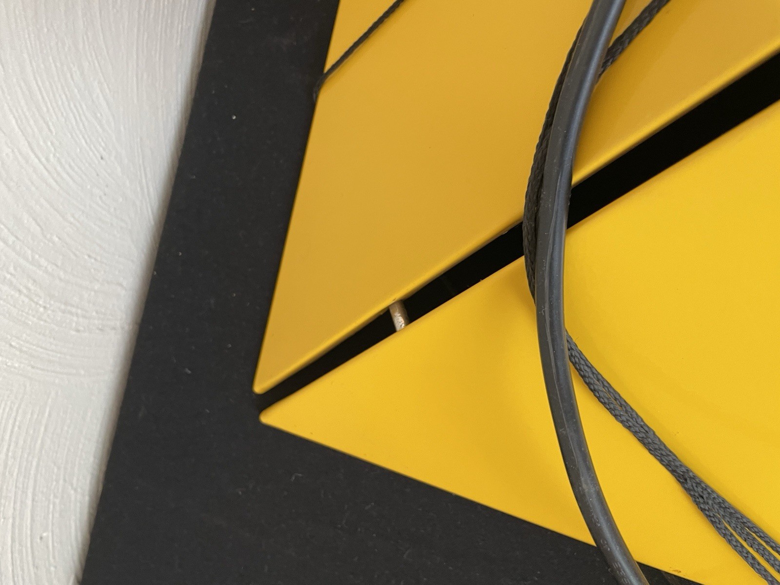 Vintage Hanging Lamp by Rodney Kinsman for Bieffeplast Postmodern Italy yellow