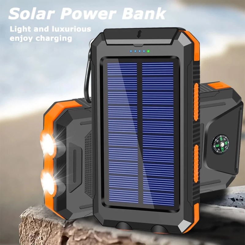 2026 Super 40000000mAh Solar Power Bank Dual USB Portable Charger For Cell Phone