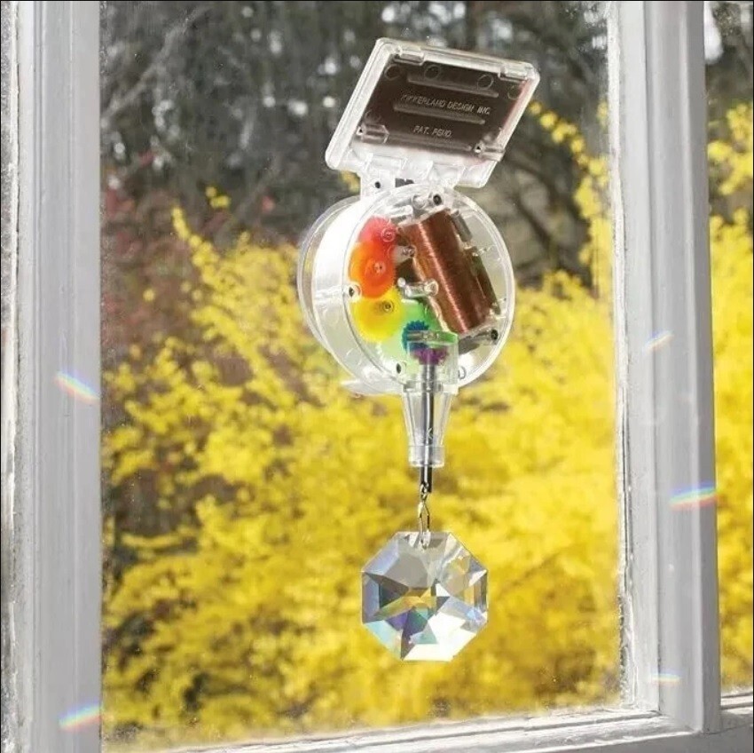 New - Kikkerland - Solar Powered Crystal Rainbow Maker - FreeShip